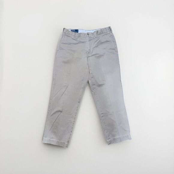 Vintage Polo Ralph Lauren Pants Tag Men's 35/30 Beige Preston Pant Khaki Pony‎ - Picture 1 of 8